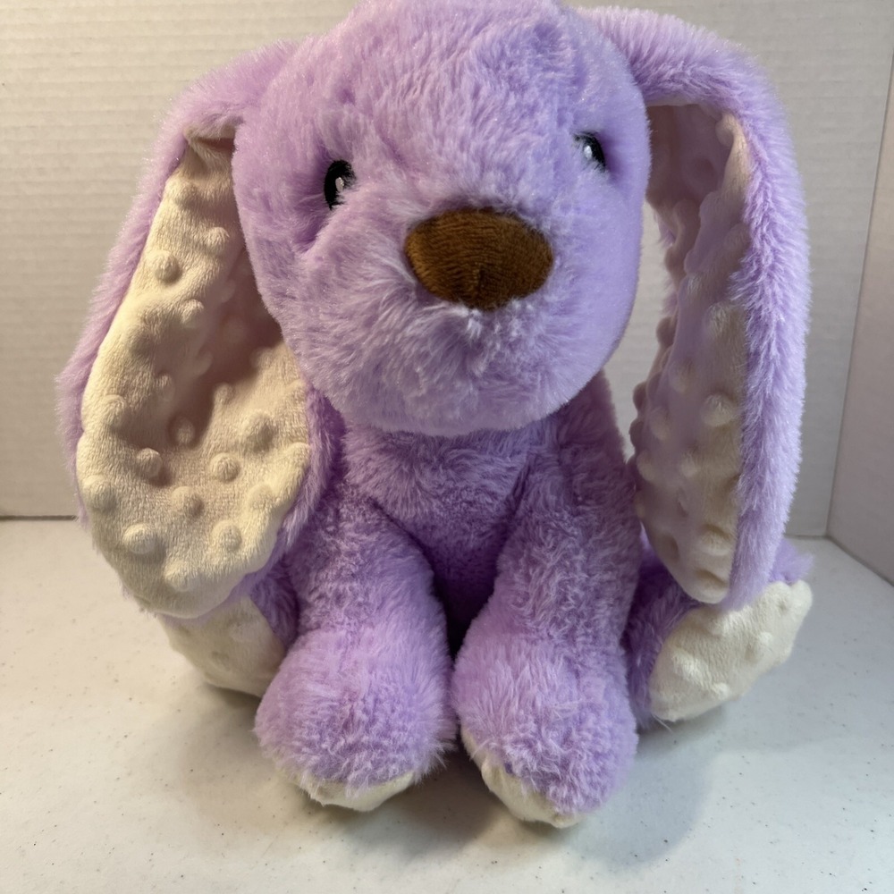 Spark Create Imagine Bunny Rabbit‎ 10"Purple Stuffed Rattle Crinkle Easter